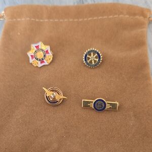 Gold and Blue Pin Set